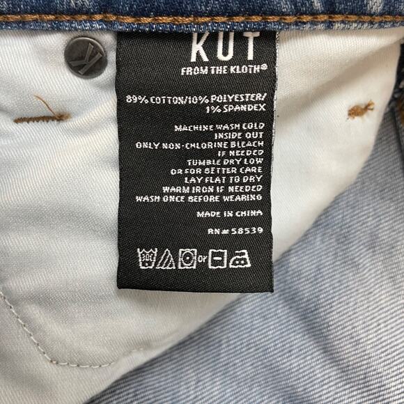 Kut From The Kloth Vintage Wash High Rise Charlotte Fab Ab Culotte Jeans Size 00 - Picture 5 of 6